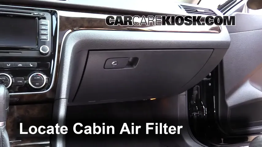 2015 Volkswagen Passat SEL Premium 3.6L V6 Filtro de aire (interior)